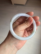 Load image into Gallery viewer, 59.2mm certified 100% natural type A light green/white/purple slim round cut jadeite jade bangle AM93-1359