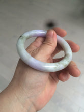 Load image into Gallery viewer, 54.3mm Certified 100% natural Type A green/brown/purple round cut jadeite jade bangle AZ26-5218