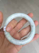 Load image into Gallery viewer, 53.6mm Certified 100% natural Type A sunny green/purple/brown chubby round cut jadeite jade bangle BQ36-5804