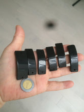 Load image into Gallery viewer, 100% natural type A black jadeite jade (mocui, 墨翠) rectangle bead/craft supplies AY78