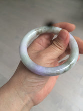 Load image into Gallery viewer, 54.3mm Certified 100% natural Type A green/brown/purple round cut jadeite jade bangle AZ26-5218