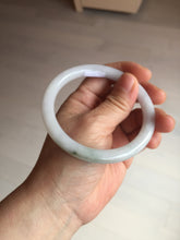 Load image into Gallery viewer, 59.2mm certified 100% natural type A light green/white/purple slim round cut jadeite jade bangle AM93-1359