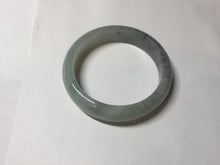 Load image into Gallery viewer, 52.8mm Type A 100% Natural light green black (Wuji) Jadeite Jade bangle PD14