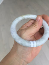 Load image into Gallery viewer, 56.7mm Certified 100% natural Type A white/purple/brown/yellow chubby round cut jadeite jade bangle BQ37-5803