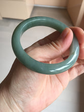 Load image into Gallery viewer, 53.2mm certified type A 100% Natural dark green/gray/yellow Jadeite Jade bangle AF96-7577