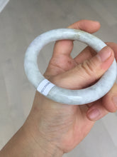 Load image into Gallery viewer, 56.7mm Certified 100% natural Type A white/purple/brown/yellow chubby round cut jadeite jade bangle BQ37-5803