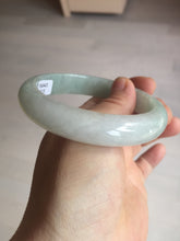 Load image into Gallery viewer, 58.8mm Certified Type A 100% Natural icy watery green white Jadeite Jade bangle BH86-9115