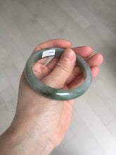 Load image into Gallery viewer, 55.8mm Certified 100% natural Type A oily dark green/gray/black jadeite jade bangle BN32-8086