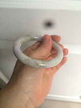 Load image into Gallery viewer, 54.3mm Certified 100% natural Type A green/brown/purple round cut jadeite jade bangle AZ26-5218