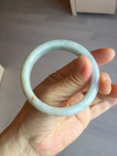 Load image into Gallery viewer, 54.5mm Certified 100% natural Type A light green white yellow jadeite jade bangle AX137-0804
