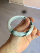 Load image into Gallery viewer, 59.5mm certified Type A 100% Natural green/white/purple Jadeite bangle R107-0467