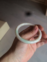 Load image into Gallery viewer, 53mm 100% natural certified sunny green/beige slim jadeite jade bangle AZ139-5329