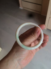 Load image into Gallery viewer, 53mm 100% natural certified sunny green/beige slim jadeite jade bangle AZ139-5329