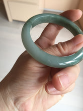 Load image into Gallery viewer, 53.2mm certified type A 100% Natural dark green/gray/yellow Jadeite Jade bangle AF96-7577