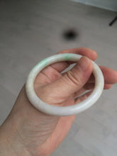 Load image into Gallery viewer, 53mm 100% natural certified sunny green/beige slim jadeite jade bangle AZ139-5329