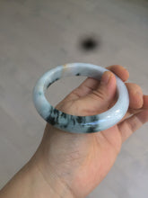 Load image into Gallery viewer, 59.5mm certified Type A 100% Natural green/white/purple Jadeite bangle R107-0467