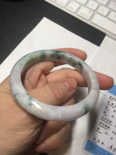 Load image into Gallery viewer, 53.5mm Certified type A 100% Natural sunny green/purple/yellow(Fu LU SHOU) Jadeite bangle BN42-5128