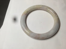 Load image into Gallery viewer, 56.9mm certified 100% natural type A light green/purple/yellow round cut jadeite jade bangle D125-8926