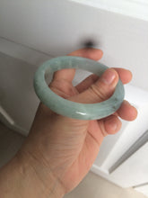 Load image into Gallery viewer, 56.8mm 100% natural Type A icy watery green  jadeite jade bangle AX51-7558