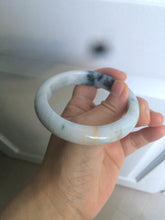Load image into Gallery viewer, 59.5mm certified Type A 100% Natural green/white/purple Jadeite bangle R107-0467
