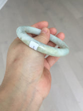 Load image into Gallery viewer, 55.5mm Certified 100% natural Type A light green yellow chubby round cut jadeite jade bangle BQ38-5780
