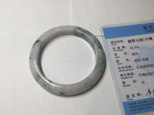 Load image into Gallery viewer, 53.5mm Certified type A 100% Natural sunny green/purple/yellow(Fu LU SHOU) Jadeite bangle BN42-5128