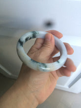 Load image into Gallery viewer, 59.5mm certified Type A 100% Natural green/white/purple Jadeite bangle R107-0467