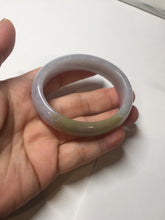 Load image into Gallery viewer, 47mm 100% natural Type A sunny green purple yellow brown oval jadeite bangle PD15