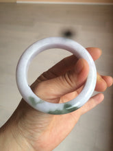 Load image into Gallery viewer, 53.3mm Certified 100% natural Type A olive green/white/purple jadeite jade bangle AZ24-5202