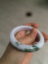 Load image into Gallery viewer, 53.3mm Certified 100% natural Type A olive green/white/purple jadeite jade bangle AZ24-5202