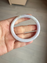 Load image into Gallery viewer, 51.5mm certified 100% natural type A light purple white slim oval round cut jadeite jade bangle BL51-3528