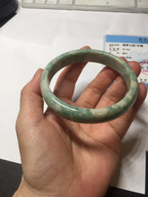 Load image into Gallery viewer, 62mm Certified Type A 100% Natural green beige Jadeite bangle PD144-6272