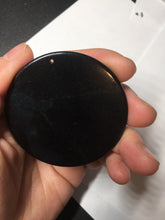 Load image into Gallery viewer, 100% natural black jadeite jade(Wuji, 乌鸡)  Guanyin (观音) safe and sound pendant/worry stone/decor BM38