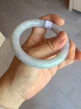Load image into Gallery viewer, 53.3mm certified 100% natural Type A light green purple round cut jadeite jade bangle AX138-0787