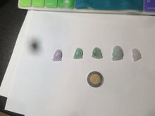 Load image into Gallery viewer, 100% Natural icy watery green white purple jadeite Jade foot pendant AX28