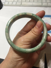 Load image into Gallery viewer, 62mm Certified Type A 100% Natural green beige Jadeite bangle PD144-6272