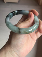 Load image into Gallery viewer, Shopify only. 56.5mm certified 100% natural type A dark green white jadeite jade bangle BN88-4487