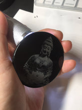 Load image into Gallery viewer, 100% natural black jadeite jade(Wuji, 乌鸡)  Guanyin (观音) safe and sound pendant/worry stone/decor BM38