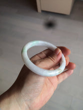 Load image into Gallery viewer, 55.5mm Certified 100% natural Type A sunny green/white jadeite jade bangle BH28-5421