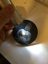 Load image into Gallery viewer, 100% natural black jadeite jade(Wuji, 乌鸡)  Guanyin (观音) safe and sound pendant/worry stone/decor BM38