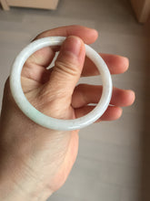 Load image into Gallery viewer, 54.5mm certified 100% natural Type A white/sunny green round cut jadeite jade bangle BL50-3524