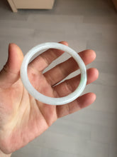 Load image into Gallery viewer, 54.5mm certified 100% natural Type A white/sunny green round cut jadeite jade bangle BL50-3524