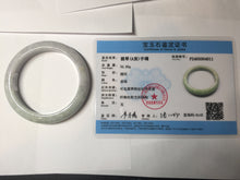 Load image into Gallery viewer, 56.8mm Certified Type A 100% Natural light purple green white jadeite Jade bangle BS17-4011