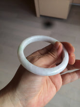 Load image into Gallery viewer, 55.5mm Certified 100% natural Type A sunny green/white jadeite jade bangle BH28-5421