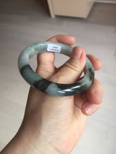 Load image into Gallery viewer, Shopify only. 56.5mm certified 100% natural type A dark green white jadeite jade bangle BN88-4487