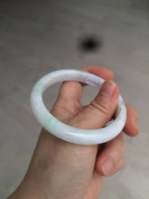 Load image into Gallery viewer, 55.5mm Certified 100% natural Type A sunny green/white jadeite jade bangle BH28-5421
