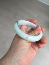 Load image into Gallery viewer, 53.5mm 100% natural certified sunny green brown pink oval jadeite jade bangle BN29-8348