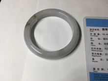 Load image into Gallery viewer, 57.6mm Certified Type A 100% Natural icy watery white purple black brown Jadeite Jade bangle BM21-7700