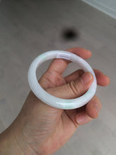 Load image into Gallery viewer, 55.5mm Certified 100% natural Type A sunny green/white jadeite jade bangle BH28-5421