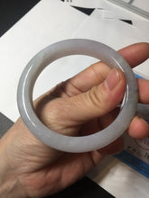 Load image into Gallery viewer, 57.6mm Certified Type A 100% Natural icy watery white purple black brown Jadeite Jade bangle BM21-7700